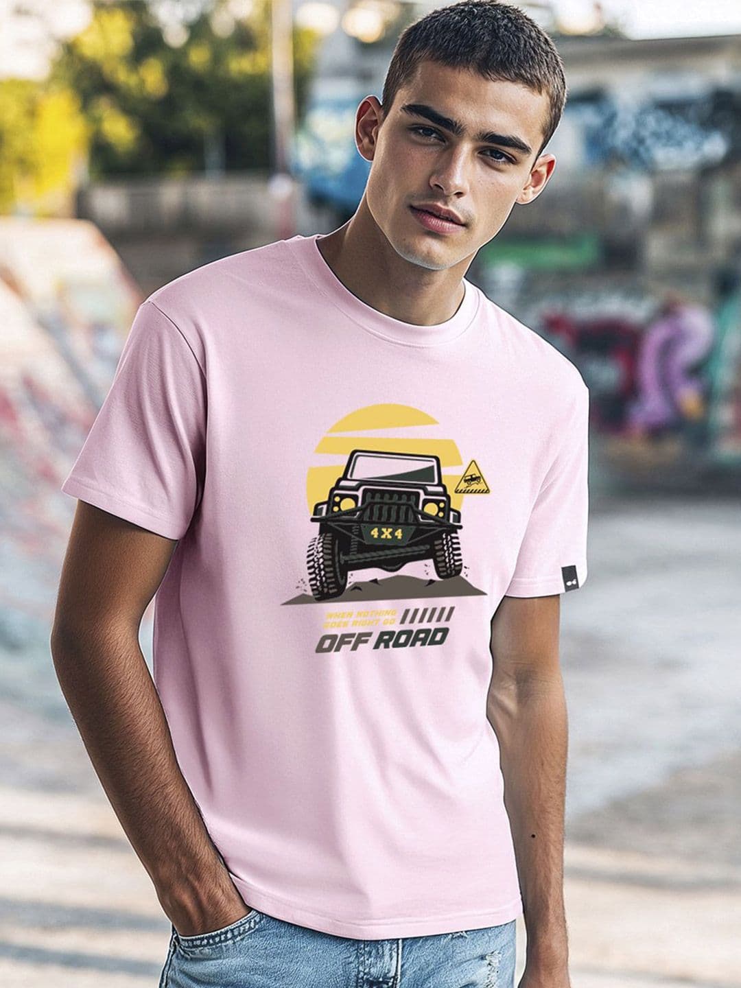 Bewakoof Men Graphic Printed Round Neck Pure Cotton T-shirt - view 1