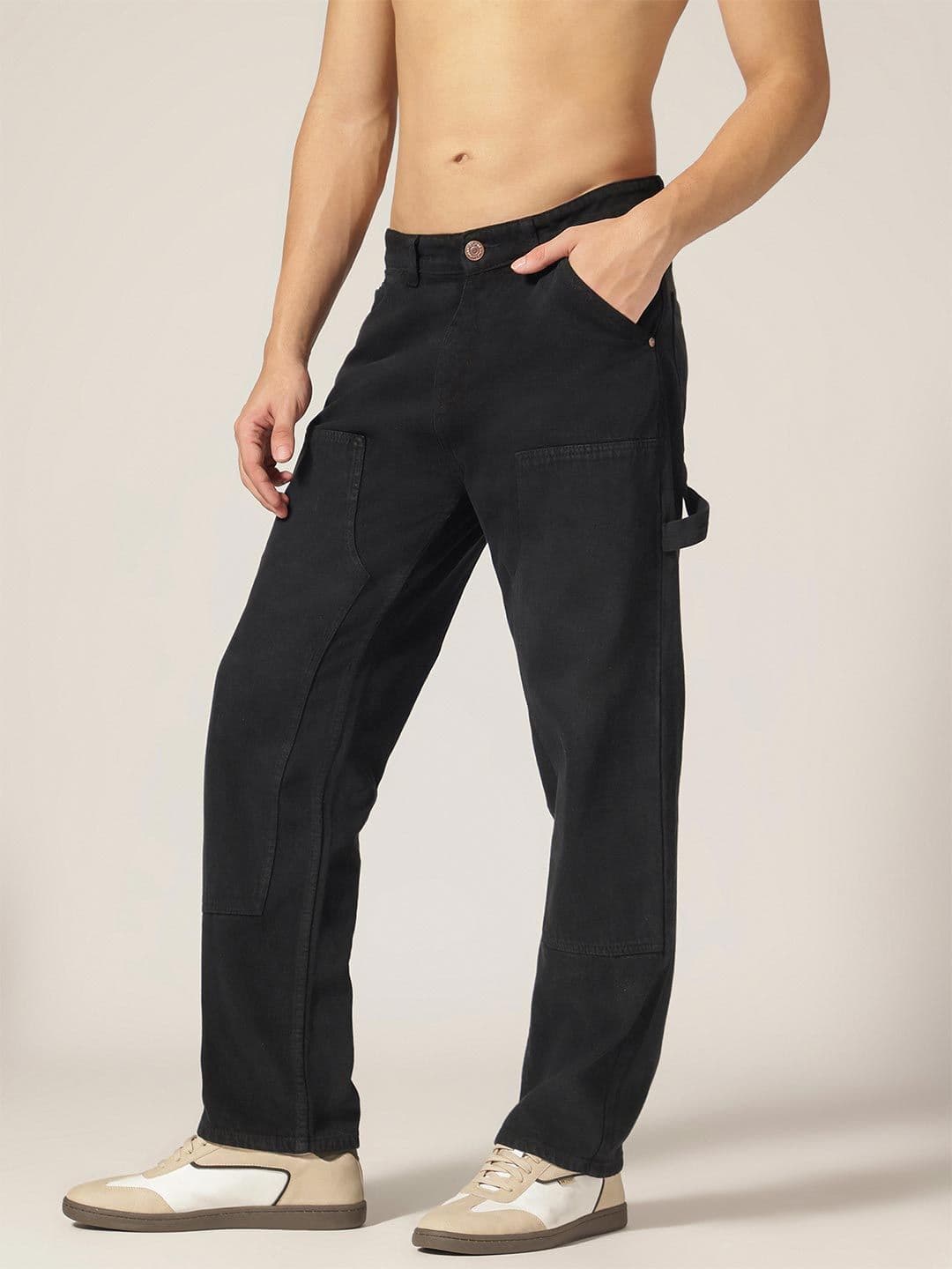 DENNISON Men Comfort Baggy Mid-Rise Clean Look Carpenter Jeans - view 1
