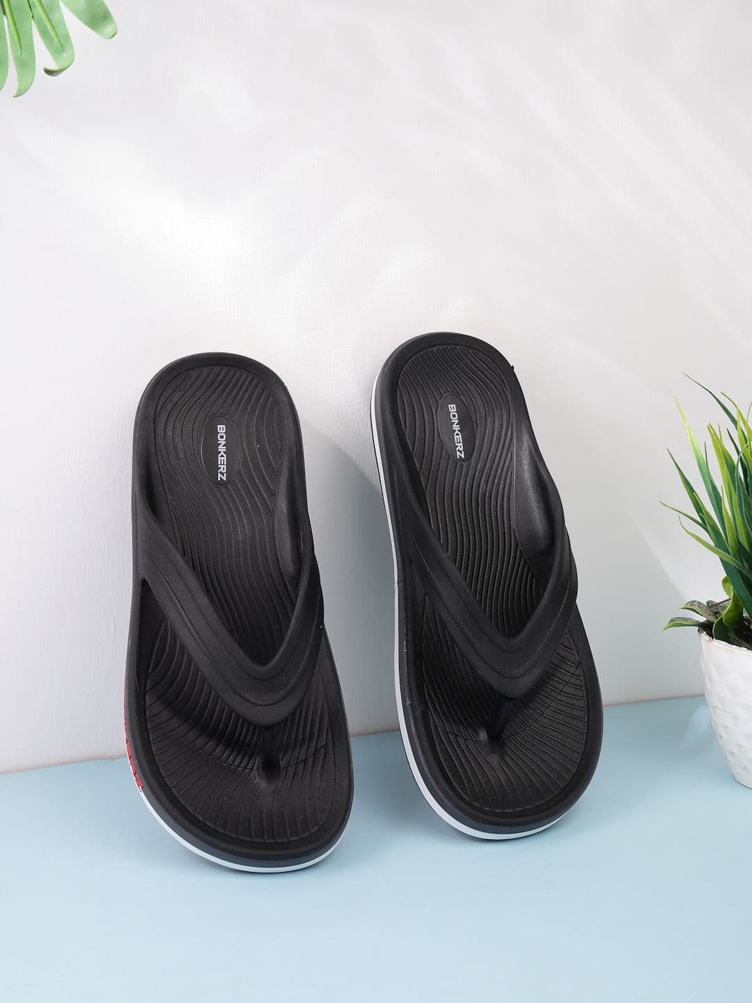 Bonkerz Men Self Design Thong Flip-Flops - view 1