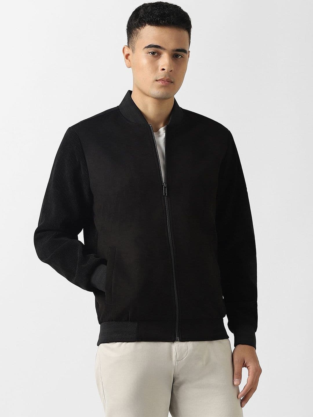 Van Heusen Sport Men Stand Collar Solid Bomber Jacket - view 1