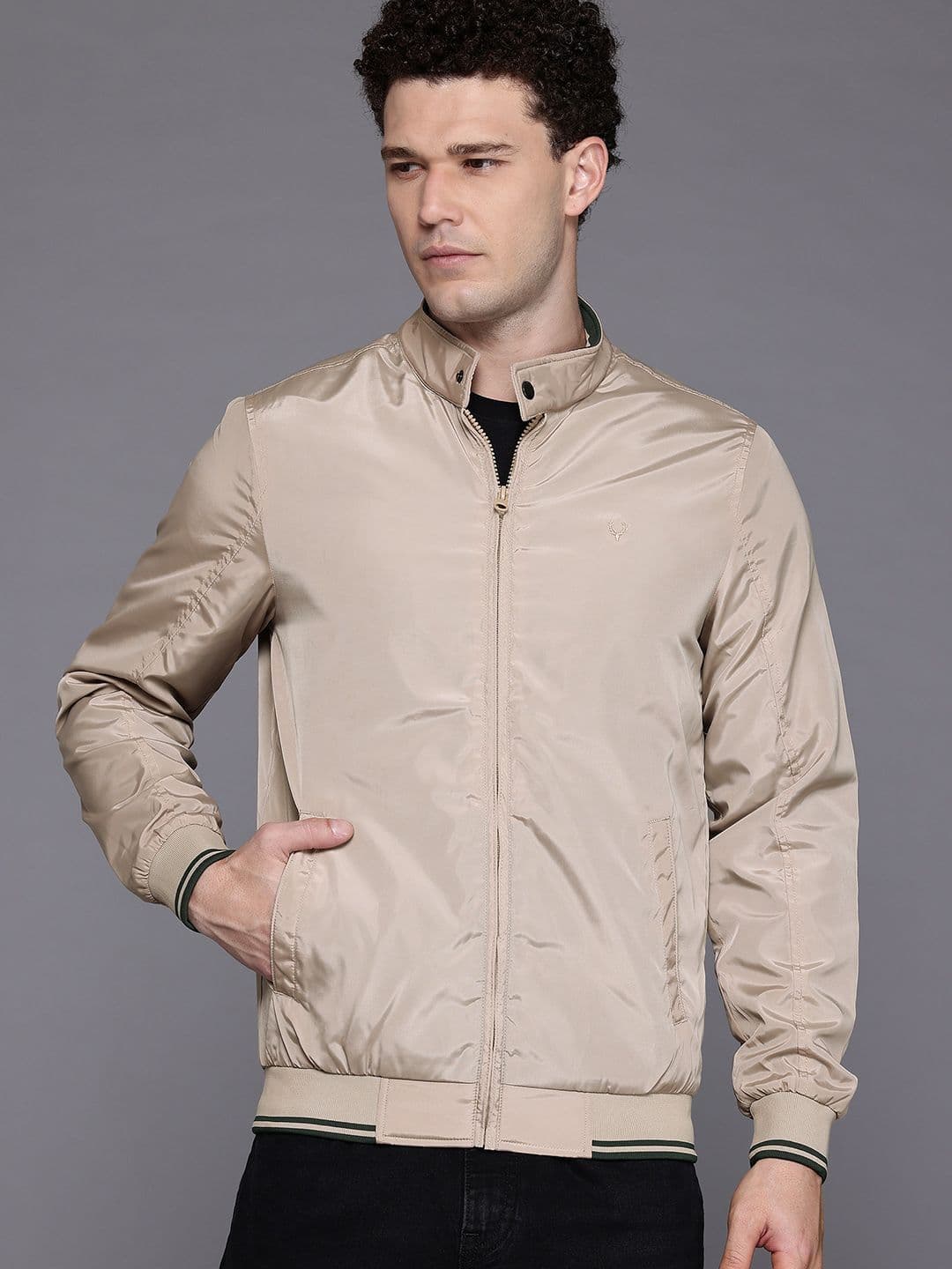 Allen Solly Band Collar Bomber Jacket - view 1