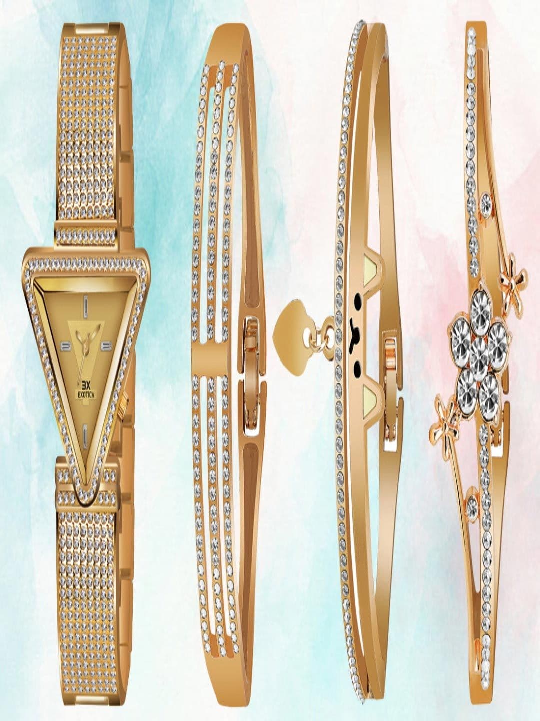 Exotica Fashions Women Wrist Watch with Matching Bangles Analog Watch EX-6006 - view 1