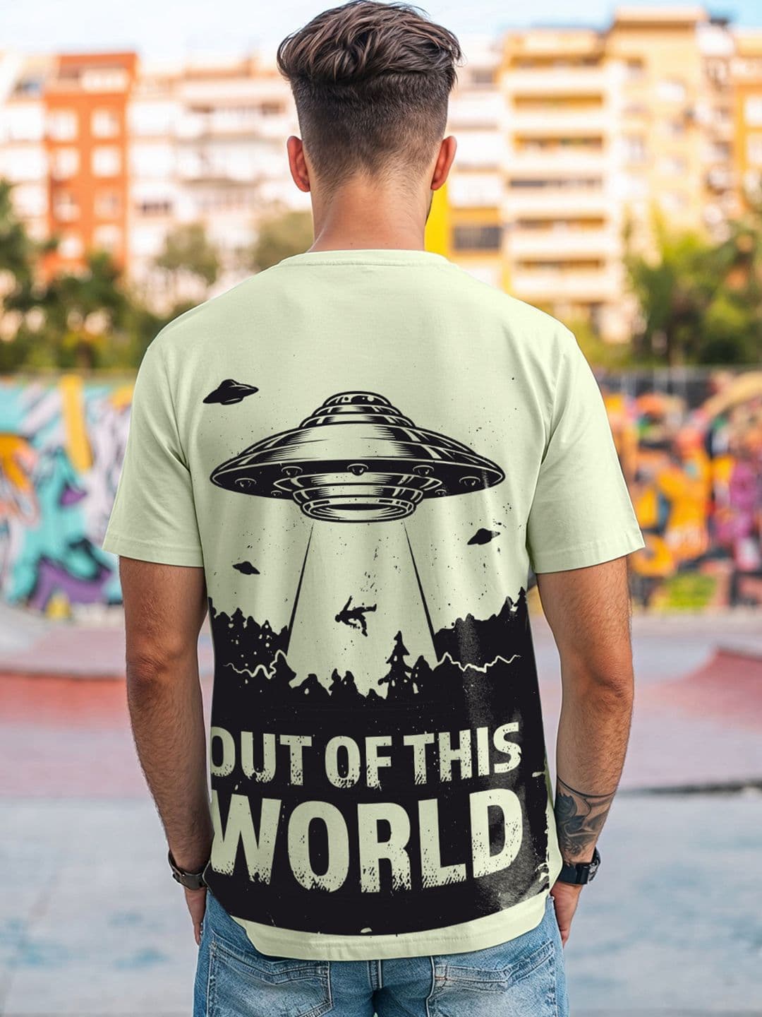 Bewakoof Men Graphic Printed Round Neck Pure Cotton T-shirt - view 1