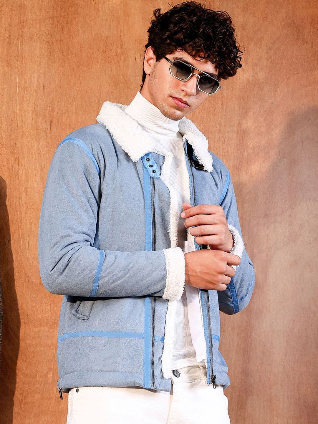 CAHOOT Spread Collar Suede Lightweight Biker Jacket - view 1