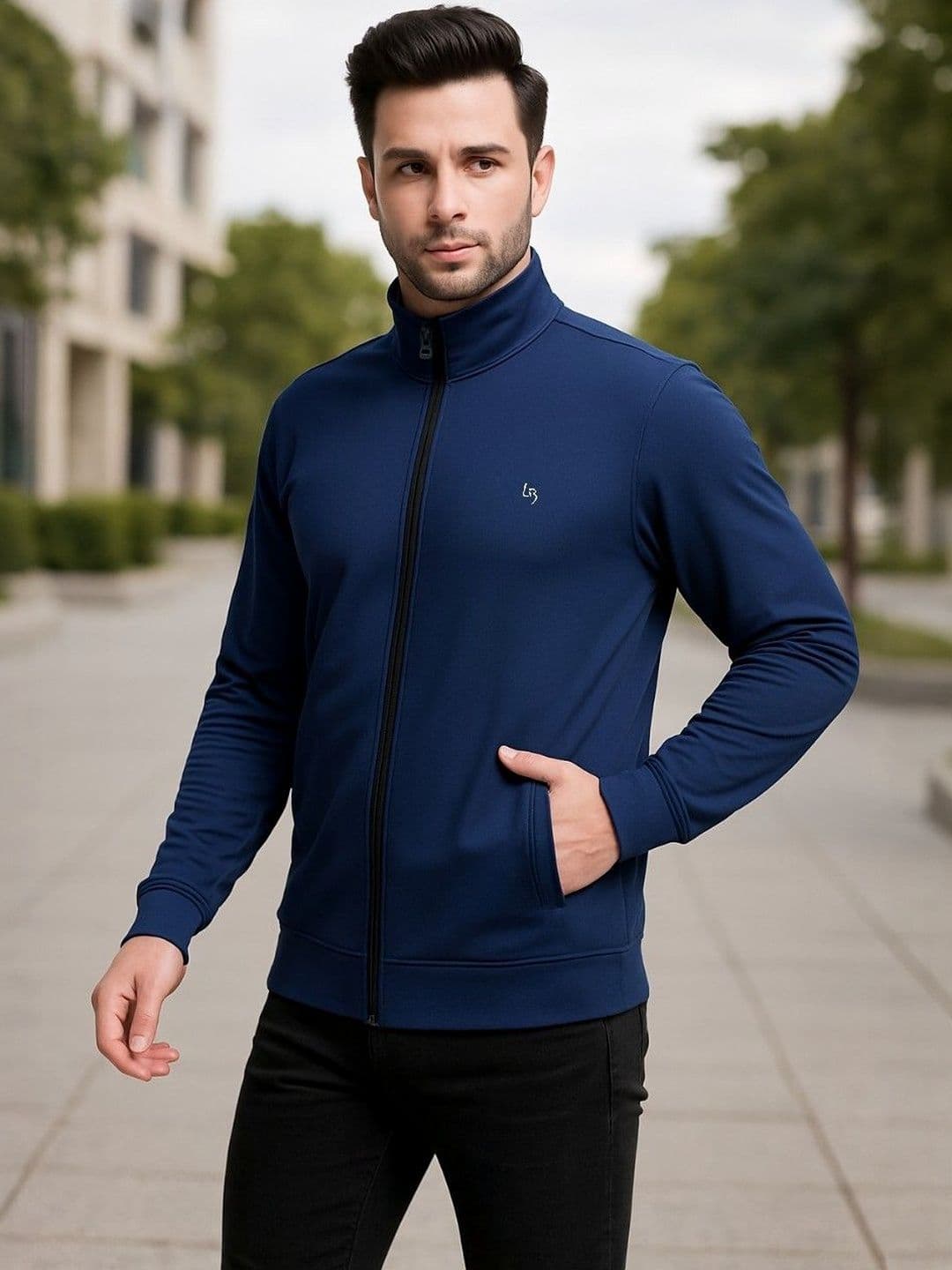 LEE BONEE Men Blue Lightweight Outdoor Sporty Jacket - view 1