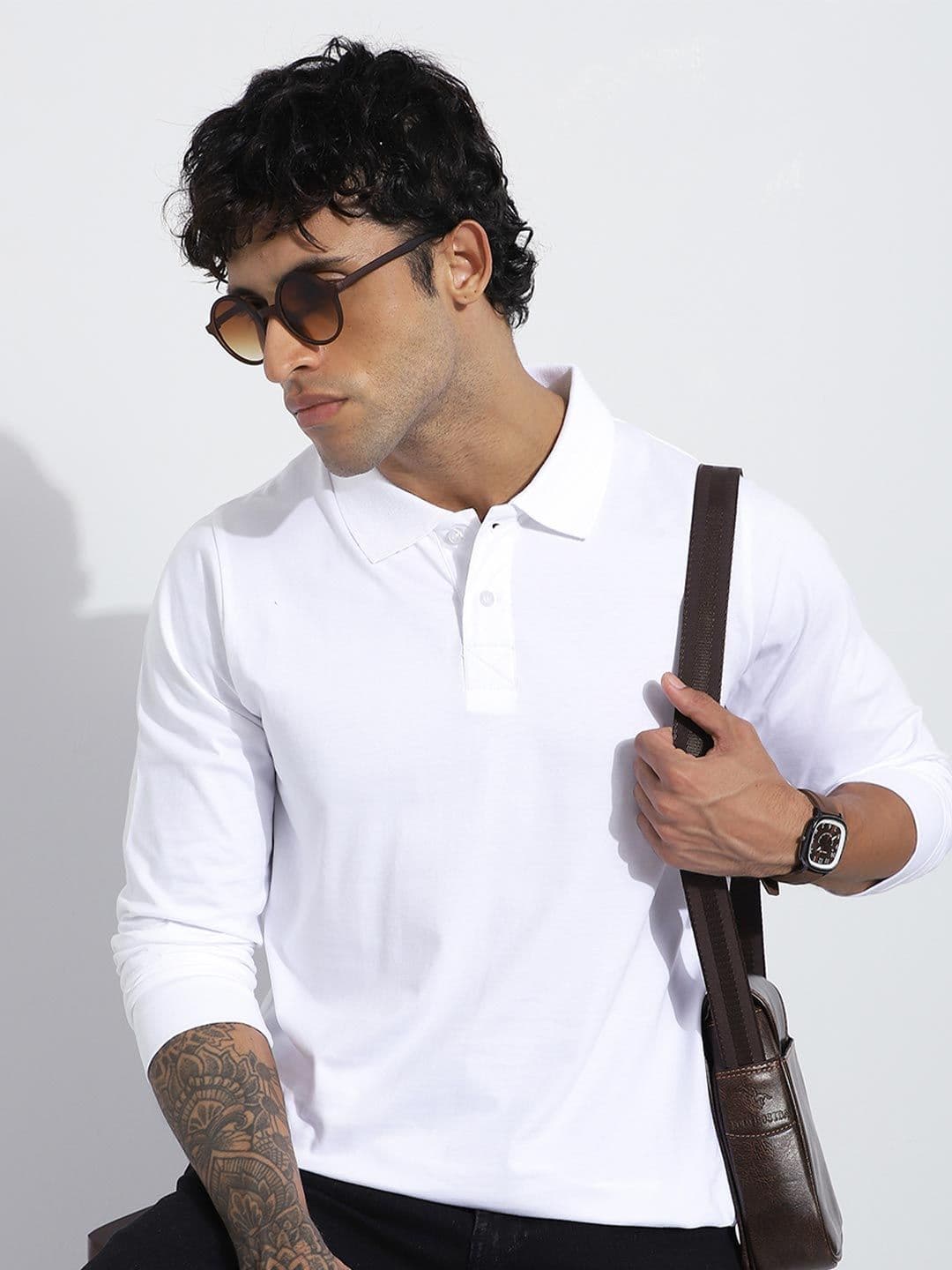 DILLINGER Men Regular Fit Long Sleeve Solid Polo Tshirt - view 1