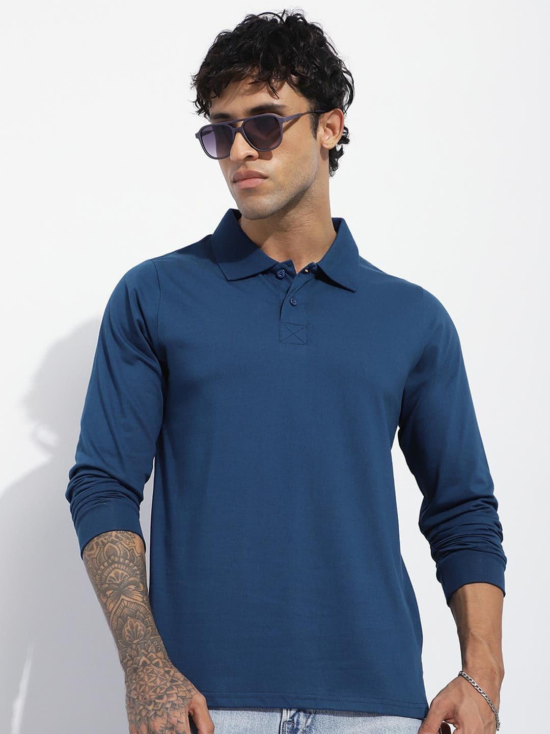 DILLINGER Men Regular Fit Long Sleeve Solid Polo Tshirt - view 1