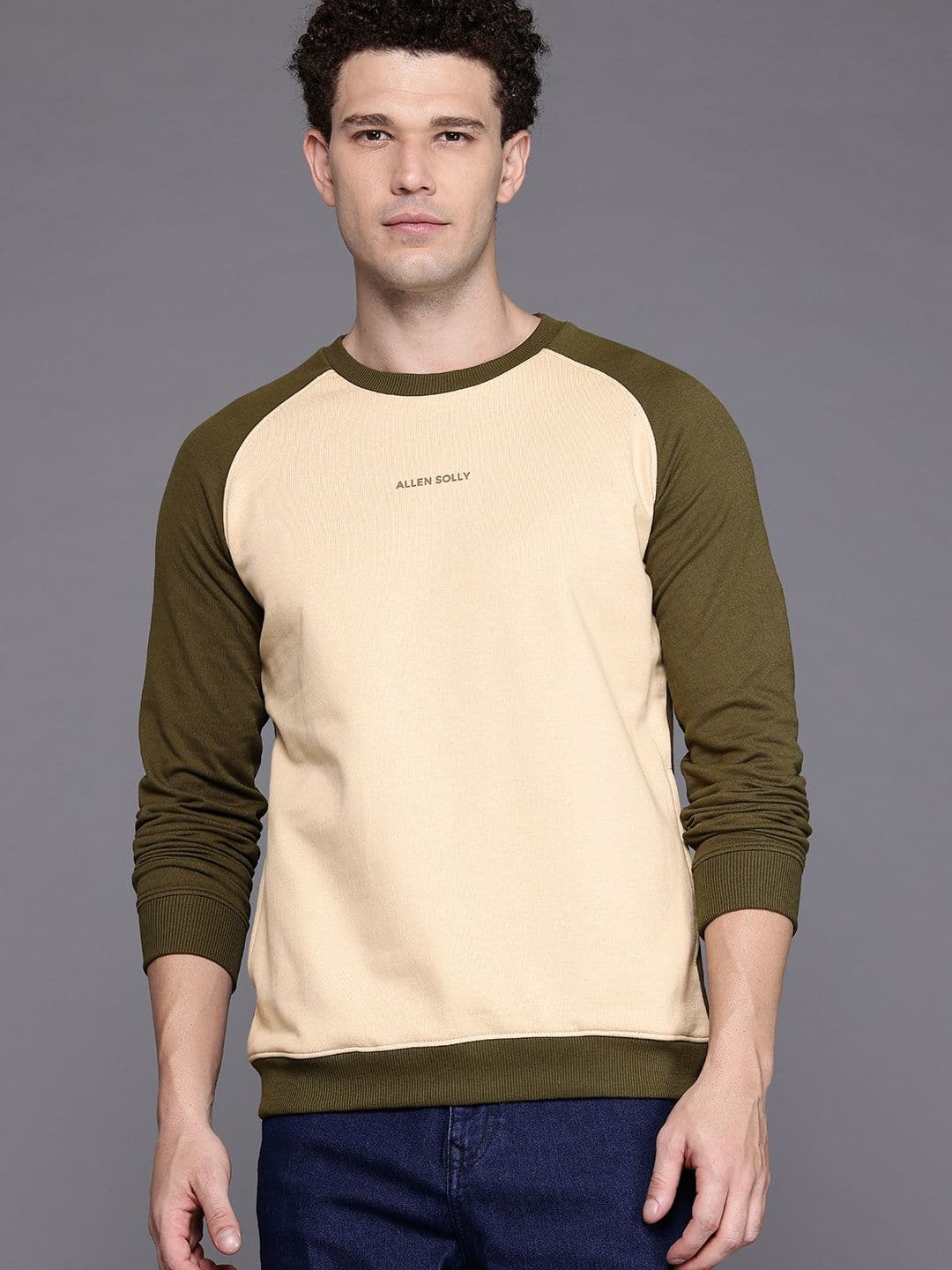 Allen Solly Brand Logo Detail Colourblocked Sweatshirt - view 1