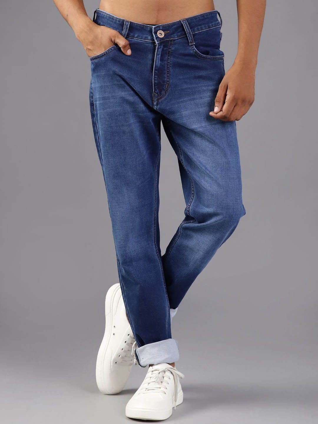 V-Mart Men Regular Fit Mid-Rise Light Fade Stretchable Jeans - view 1
