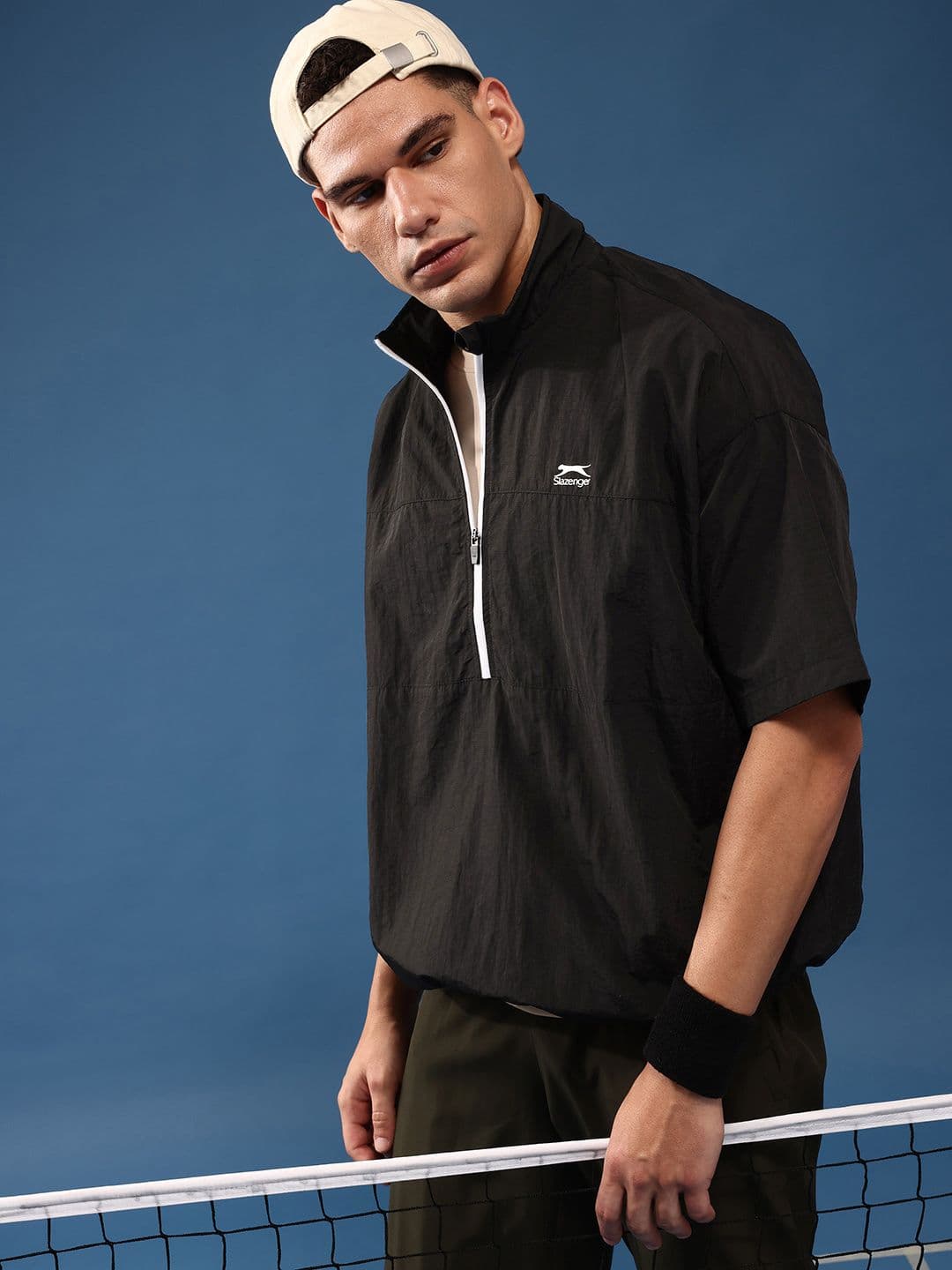 Slazenger Mock Collar Sporty Oversized Jacket - view 1