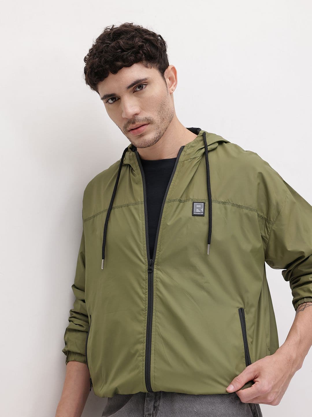 The Roadster Life Co. Hooded Paneled Packable Bomber Jacket - view 1
