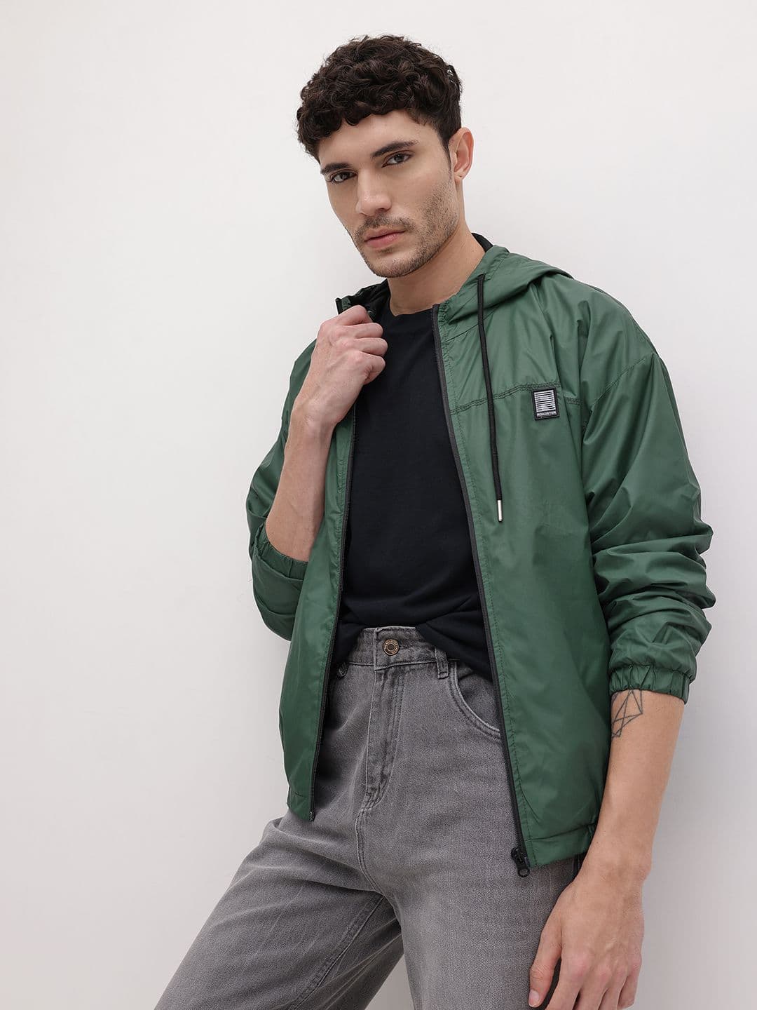 The Roadster Life Co. Hooded Paneled Packable Bomber Jacket - view 1