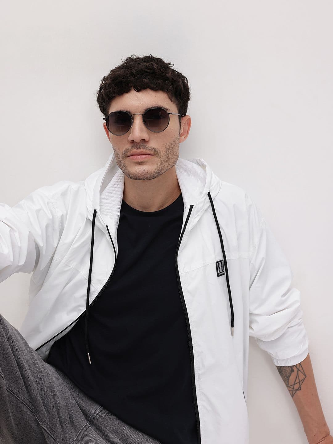 The Roadster Life Co. Hooded Applique Detail Bomber Jacket - view 1