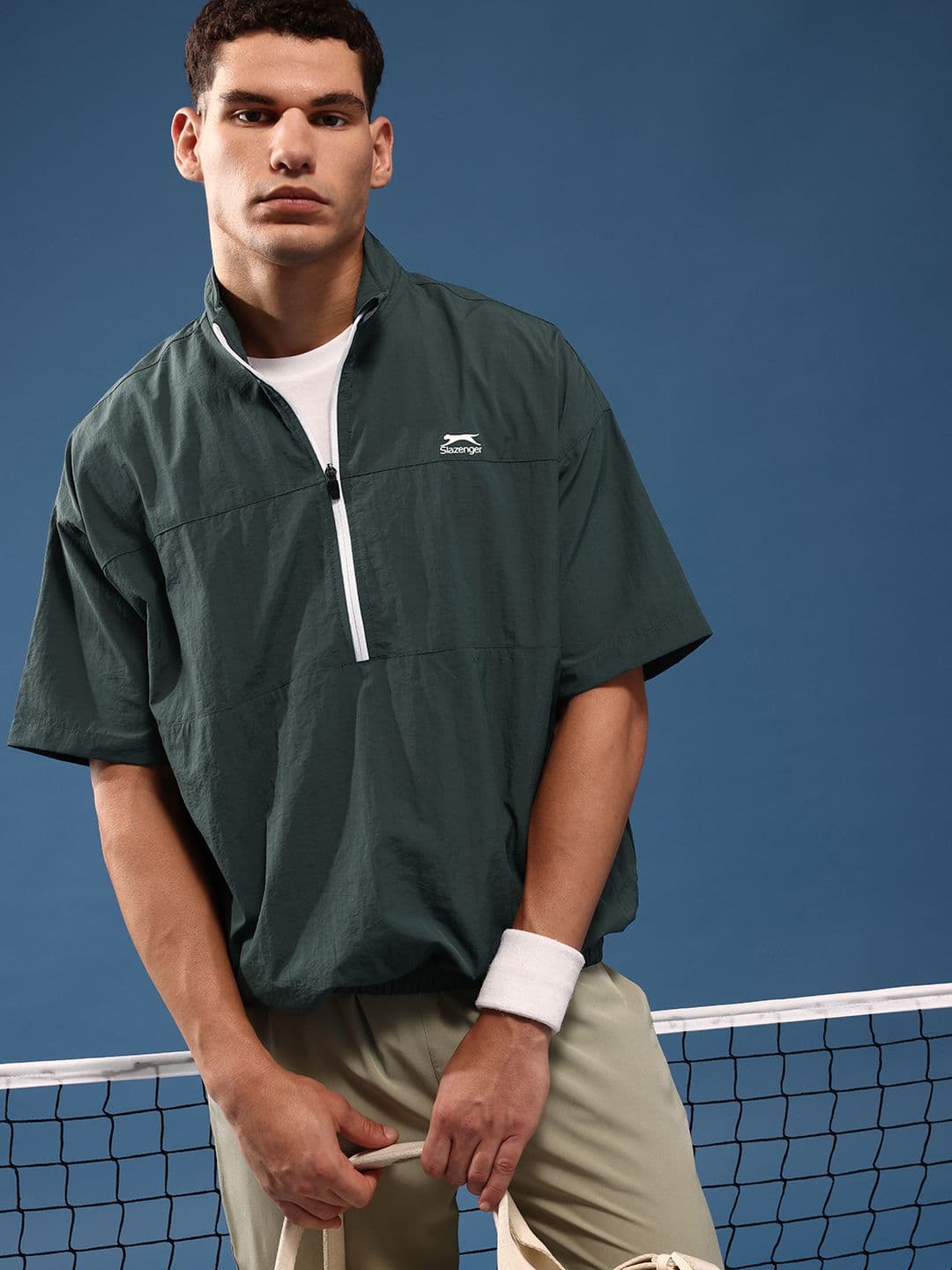 Slazenger Mock Collar Sporty Oversized Jacket - view 1