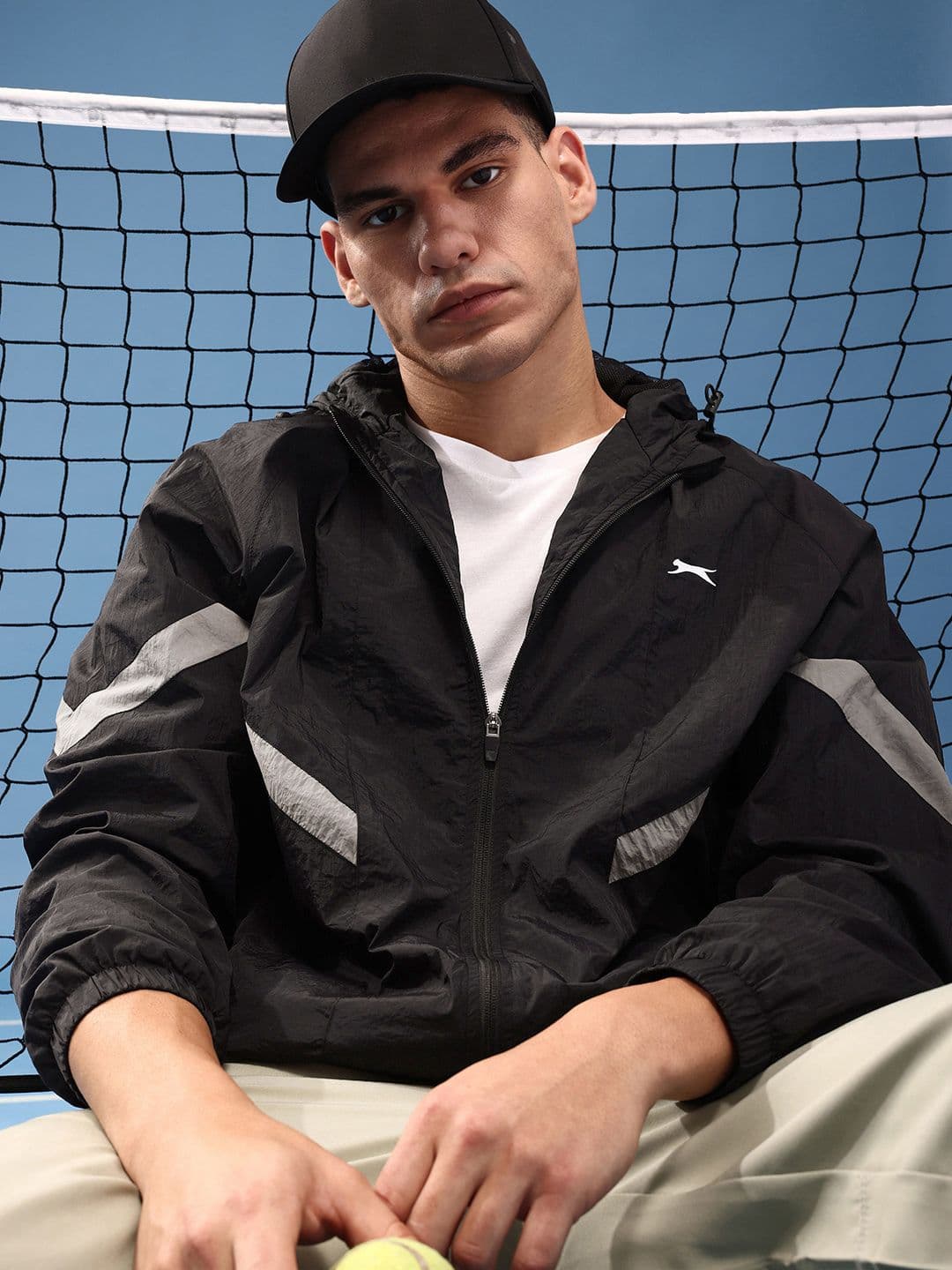 Slazenger Hooded Sporty Oversized Jacket - view 1