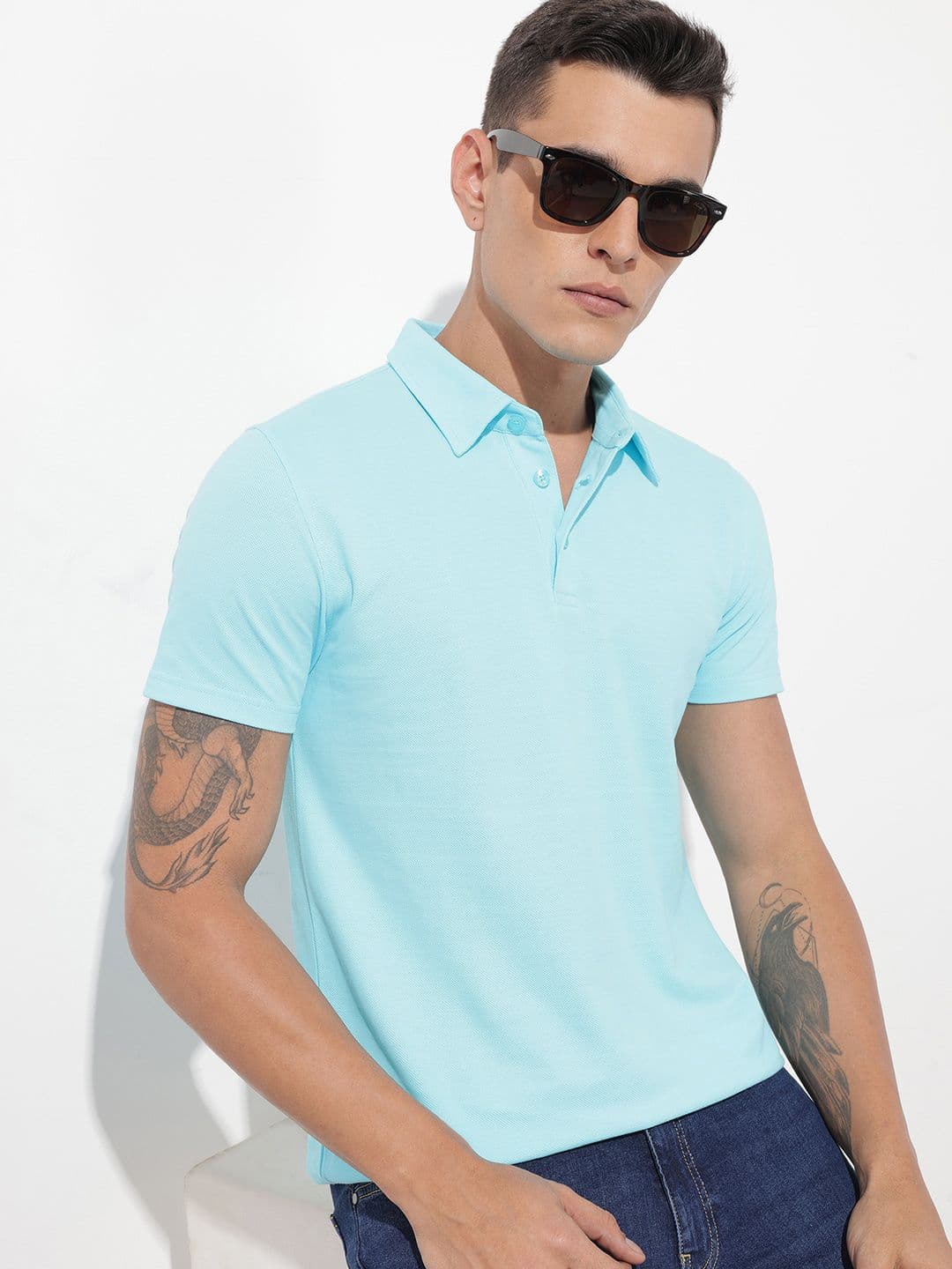 The Roadster Life Co. Polo Collar Pure Cotton T-shirt - view 1