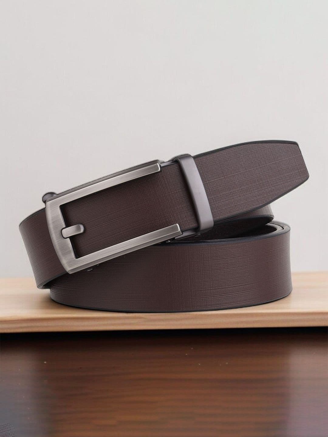 LOOPA Men Textured Leather Formal Belt - view 1