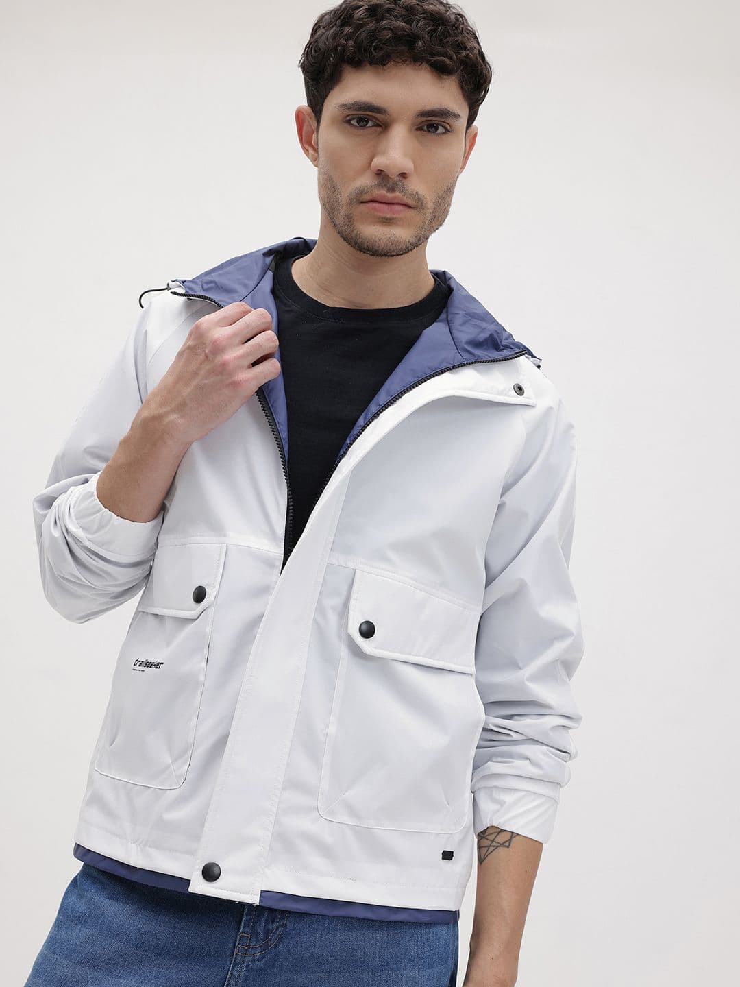 The Roadster Life Co. Typography Detail Hooded Tailored Jacket - view 1