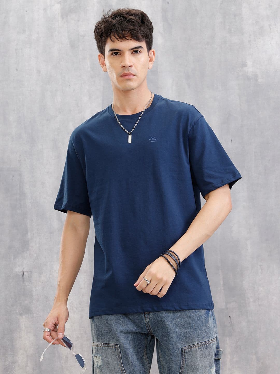 WROGN Men Brand Logo Printed Round Neck T-shirt - view 1