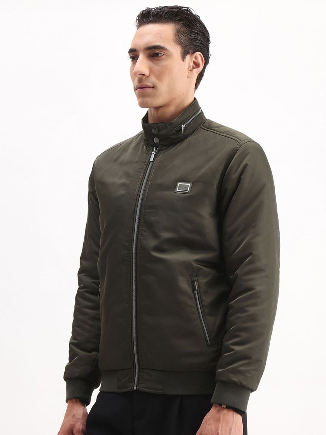 RARE RABBIT Men Mock Collar Bomber Jacket - view 1