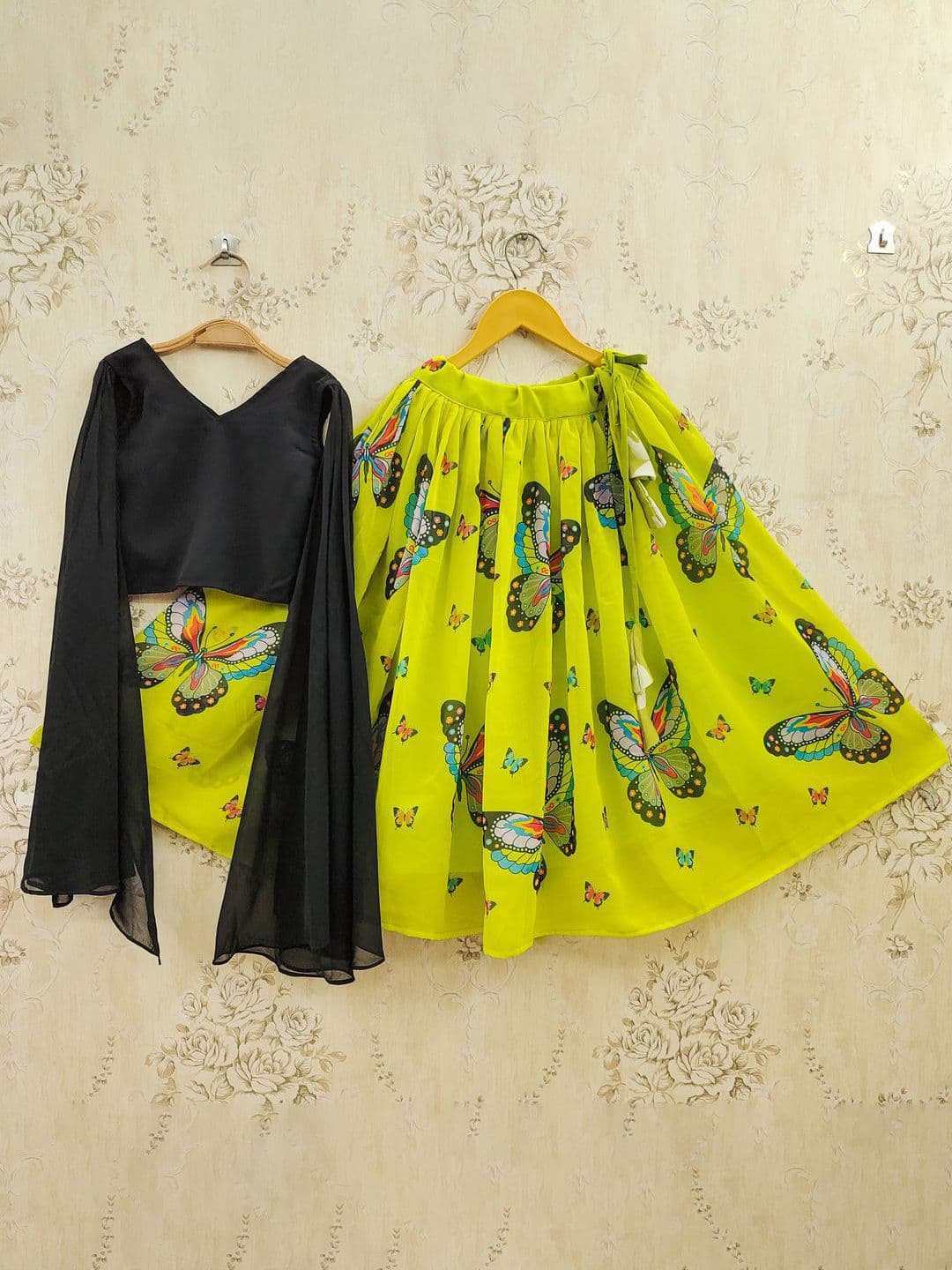 JOVK DESIGN Girls Printed Ready to Wear Lehenga & Blouse - view 1