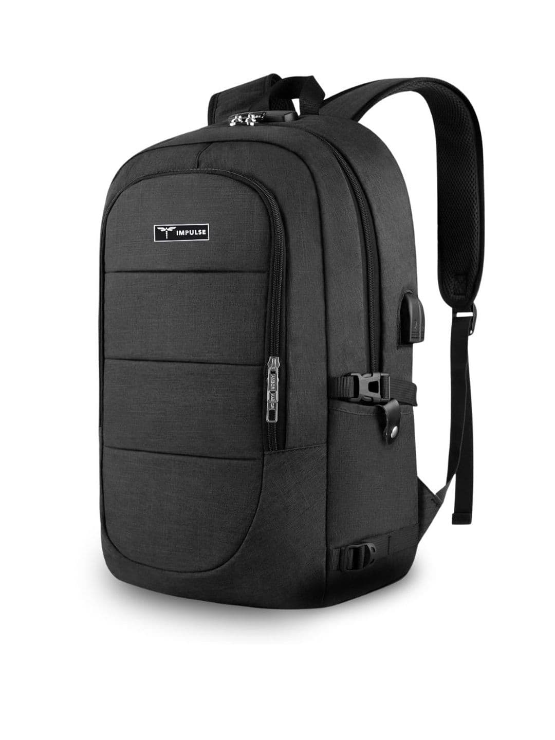 Impulse Unisex Brand Logo Backpack with USB Charging Port - view 1