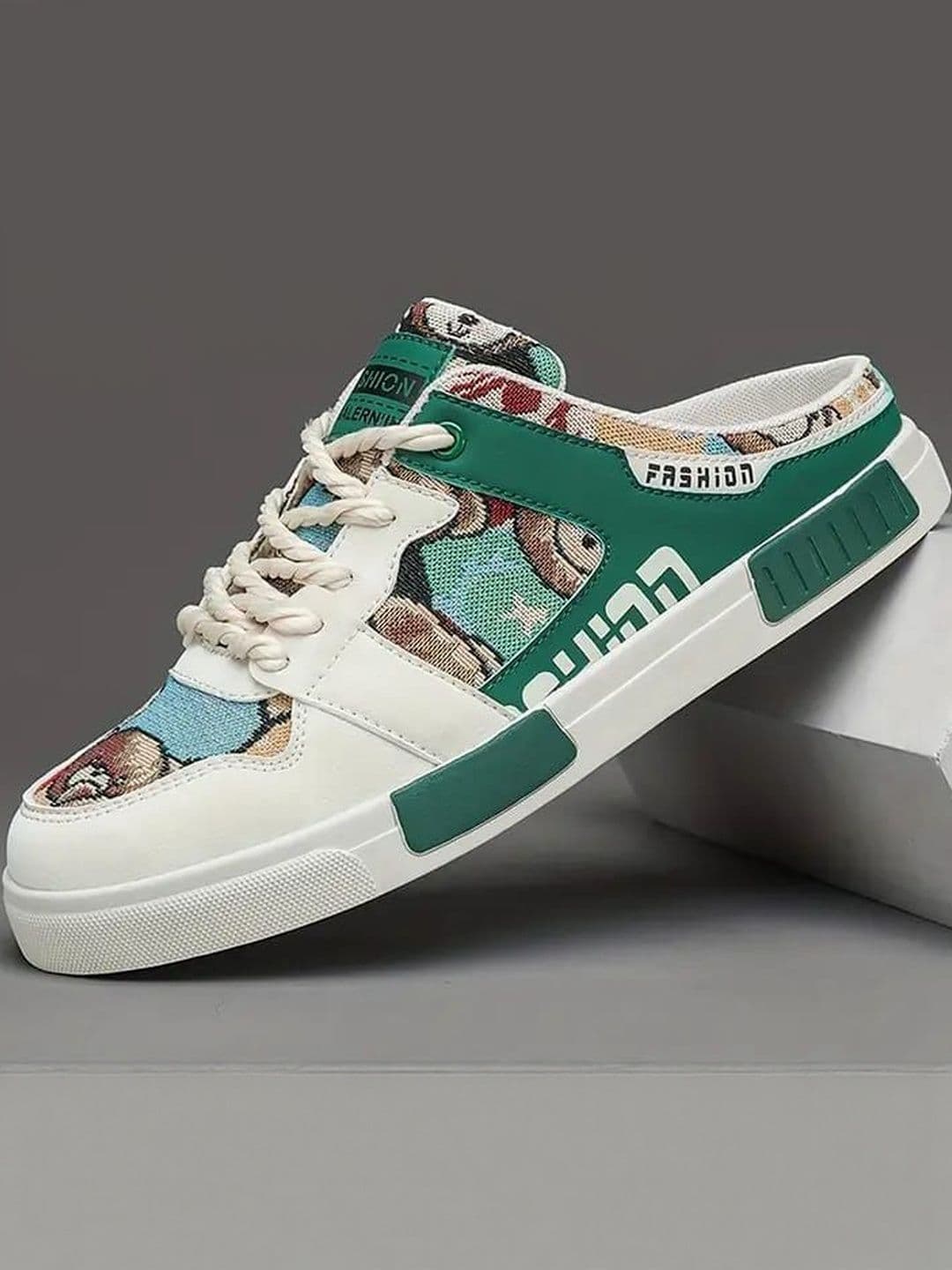 blue pop Men Backless Lace-Up Sneaker - view 1