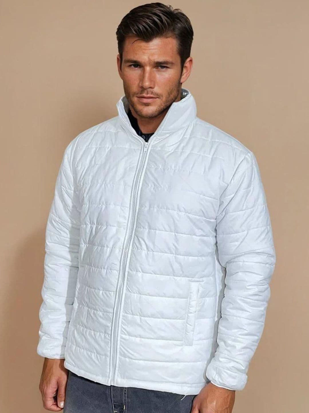 Kotty Men Self Design Mock Collar Puffer Jacket - view 1