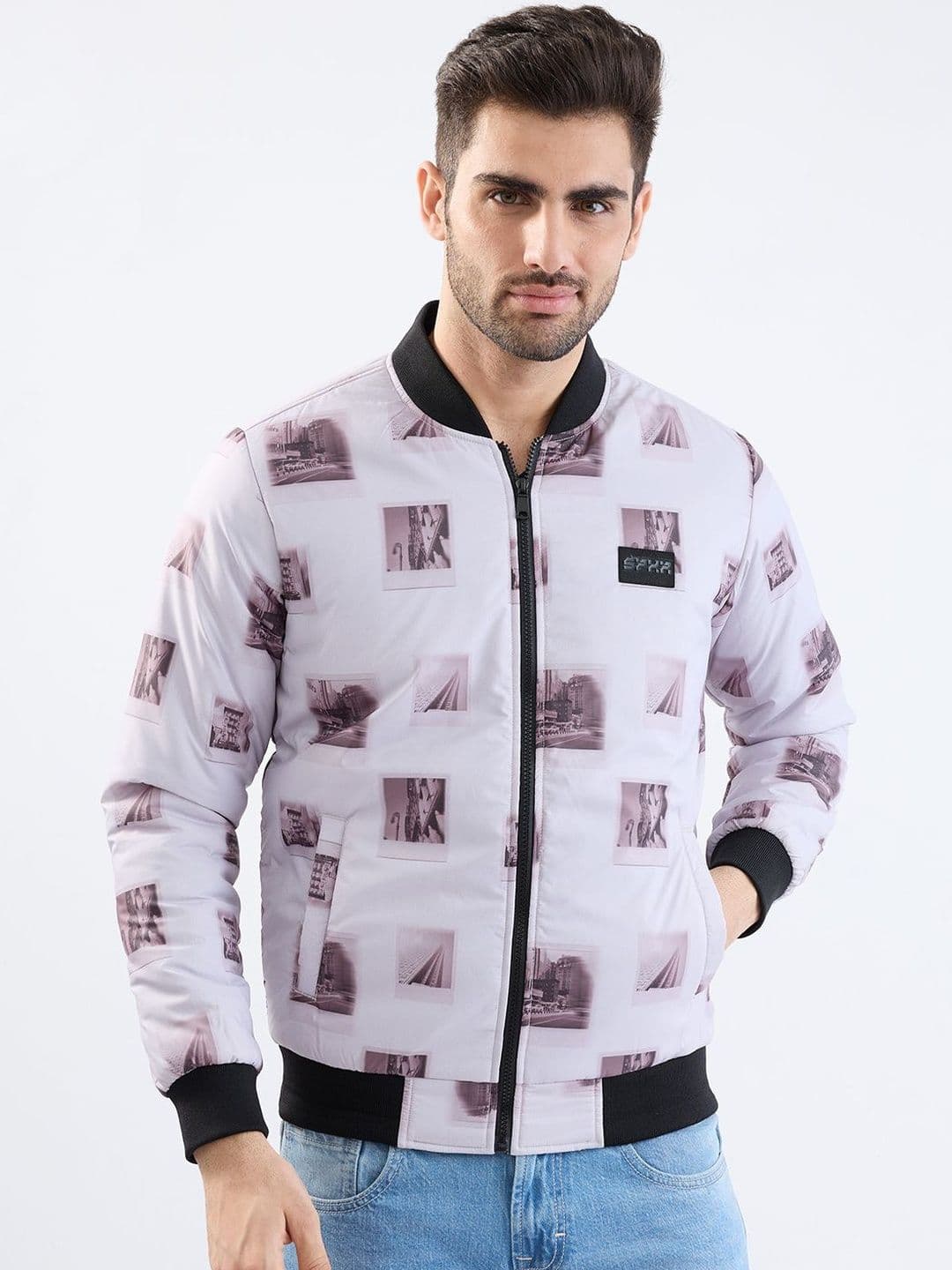 SPYKAR Men Printed Straight Fit Casual Polyester Jackets - view 1