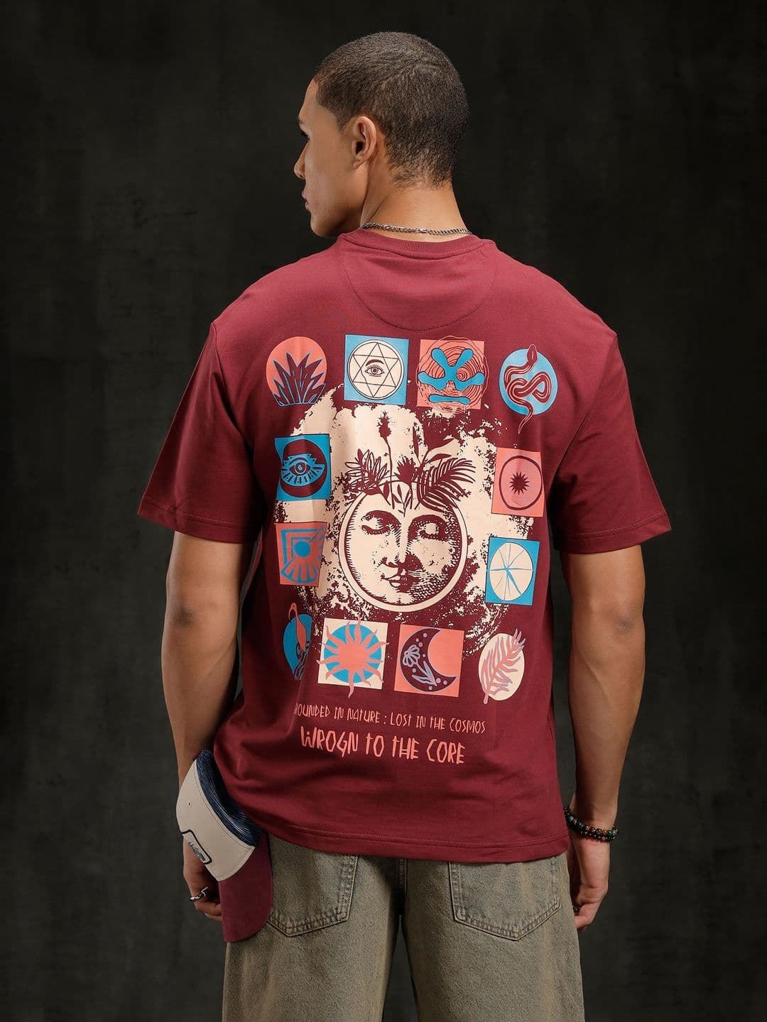 WROGN Graphic Printed Pure Cotton Oversized T-shirt - view 1