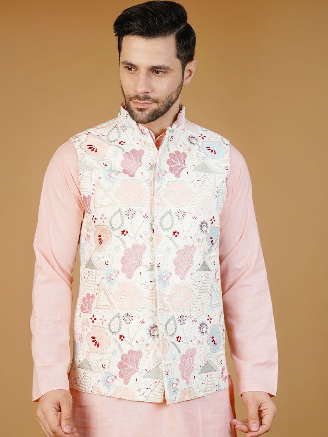 Wintage Men Embroidered Nehru Jacket - view 1