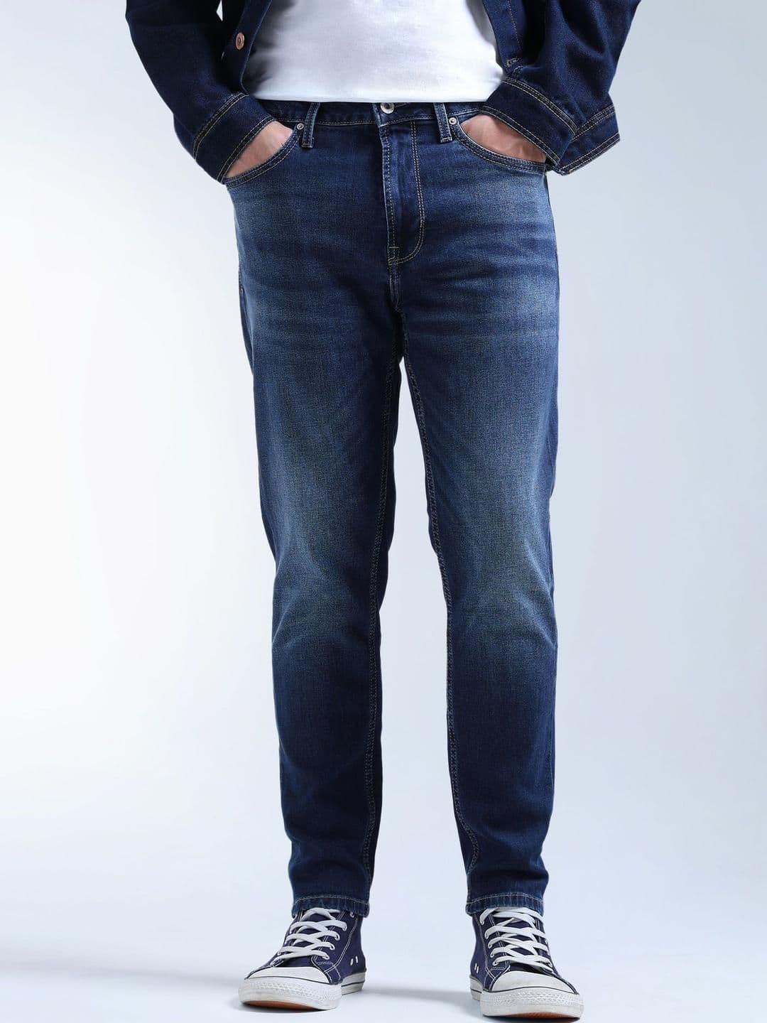 Flying Machine Men Relaxed Fit Mid-Rise Heavy Fade Stretchable Jeans - view 1