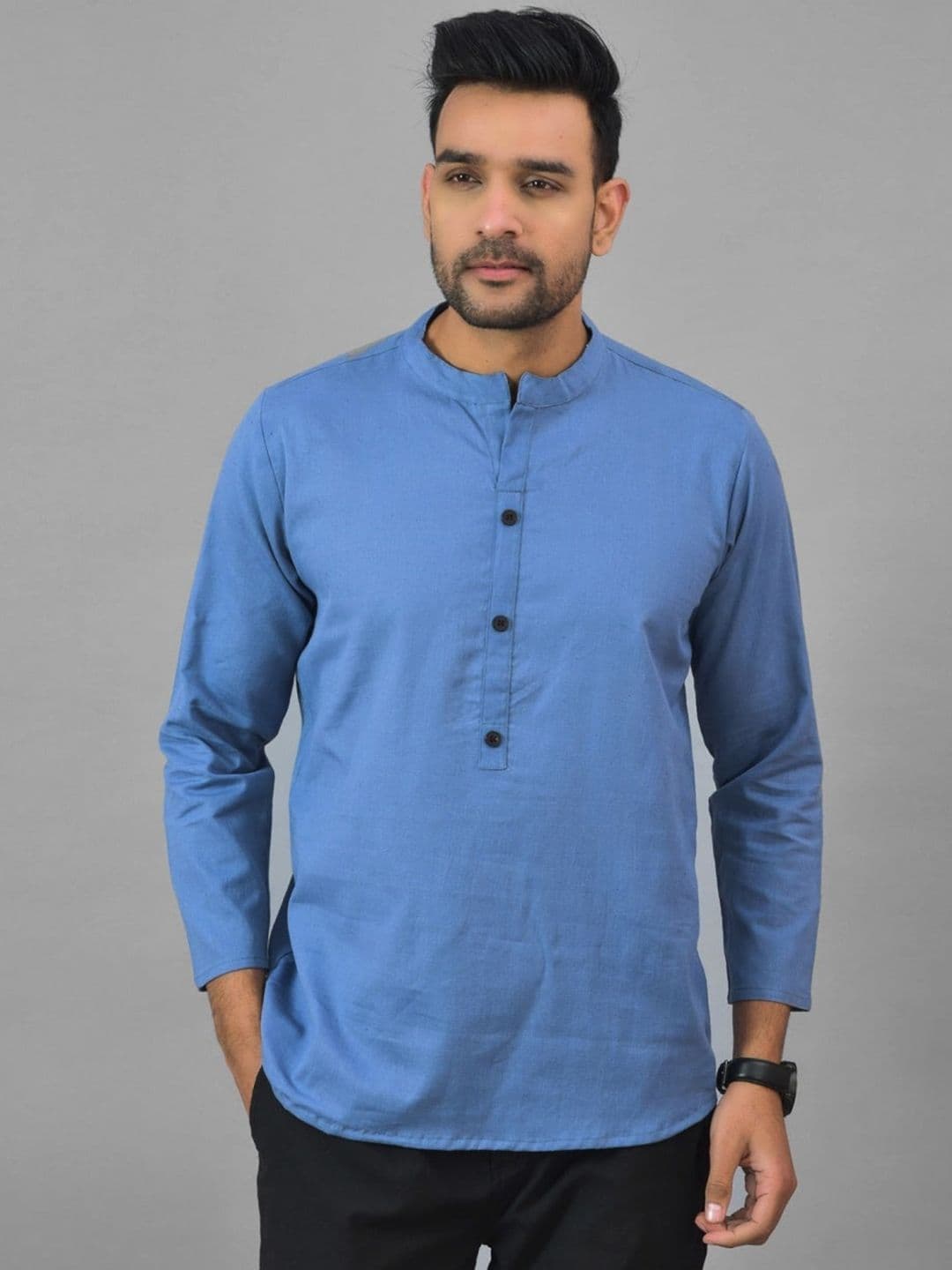 Anouk Rustic Men Pure Cotton Mandarin Collar Kurta - view 1