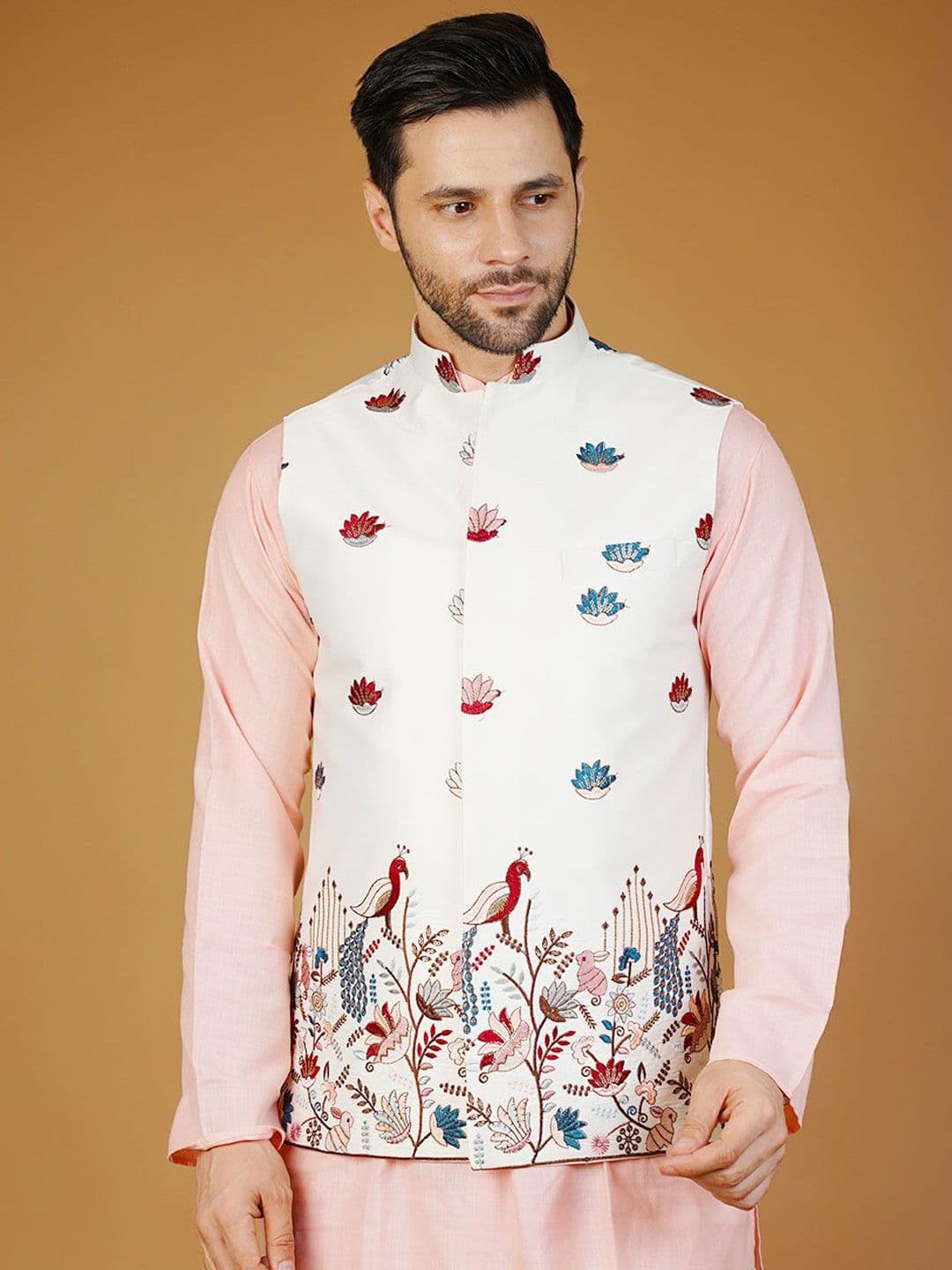 Wintage Men Embroidered Nehru Jacket - view 1