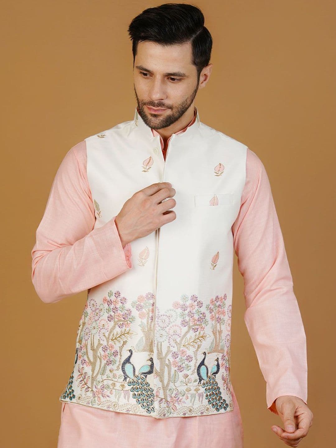 Wintage Embroidered Nehru Jacket - view 1
