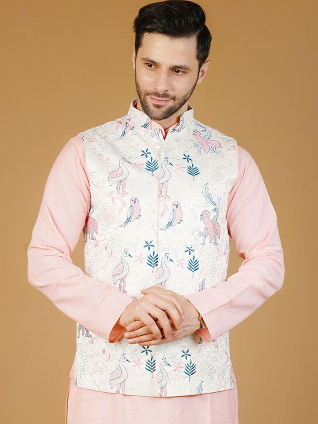 Wintage Men Embroidered Nehru Jacket - view 1