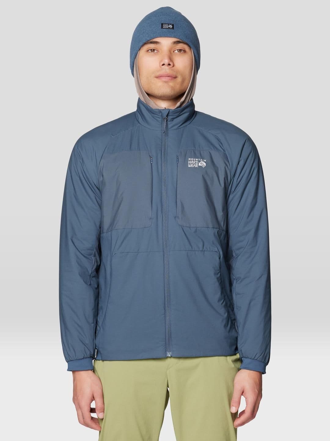 Mountain Hardwear Men Stand Collar Solid Lightweight Sporty Jacket - view 1