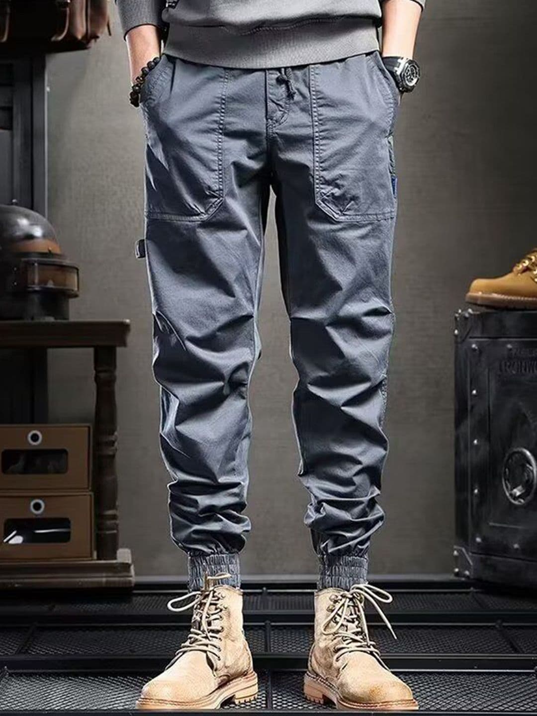 StyleCast x Revolte Men Regular Fit Mid-Rise Cargo Trousers - view 1