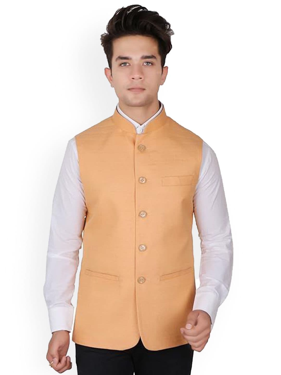Men Style Men Solid Mandarin Collar Sleeveless Nehru Jacket - view 1
