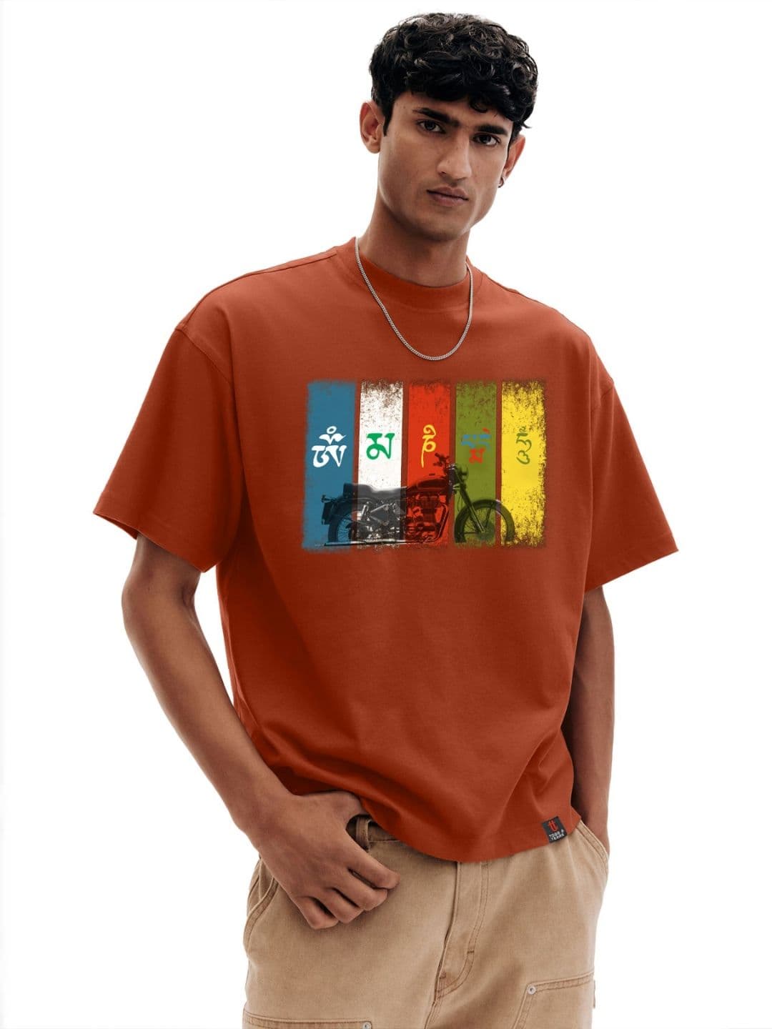 TOGS & TERRE Men Graphic Printed Round Neck Cotton Oversized T-shirt - view 1