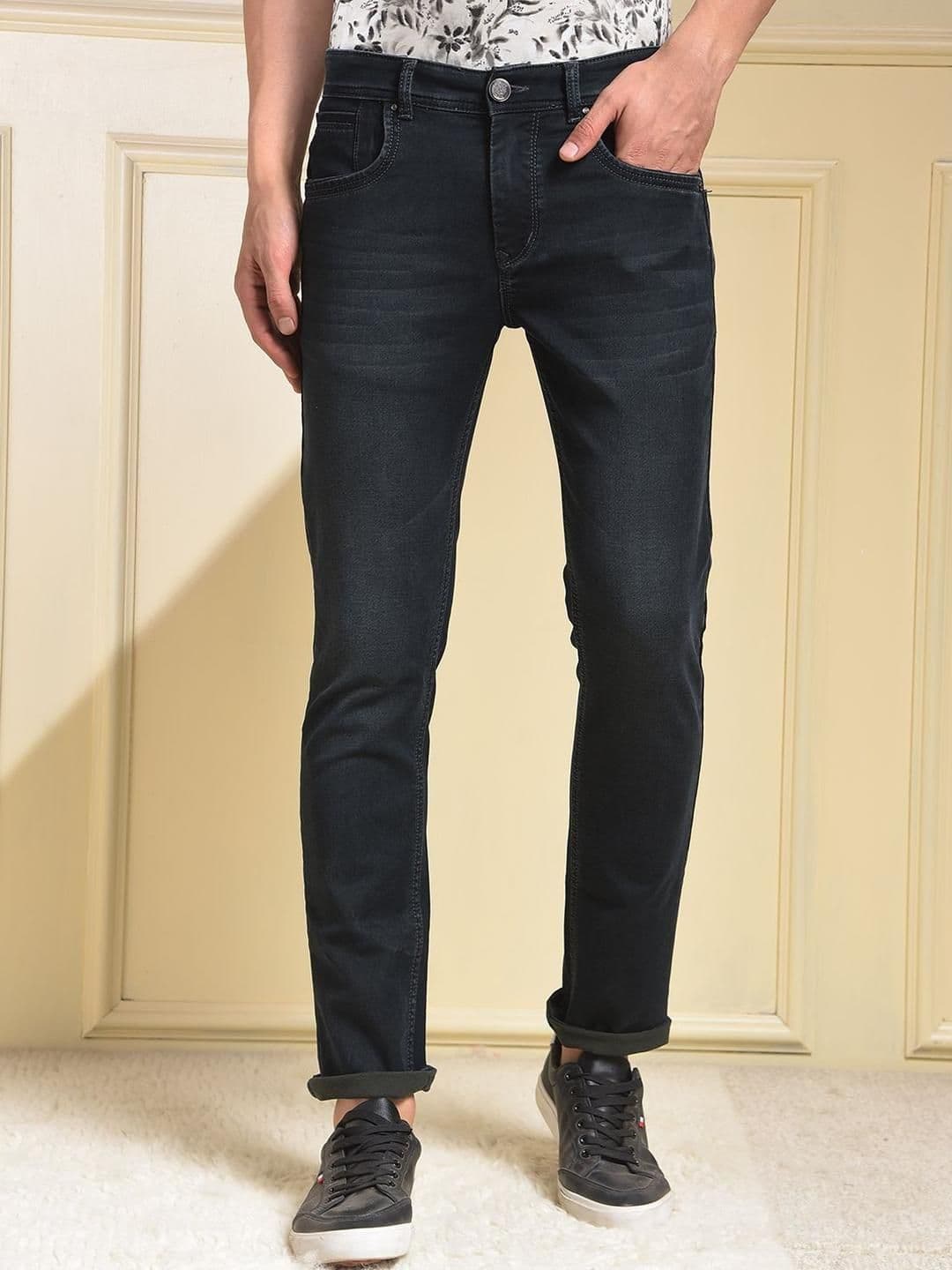 Crimsoune Club Men Slim Fit Mid-Rise Light Fade Stretchable Jeans - view 1