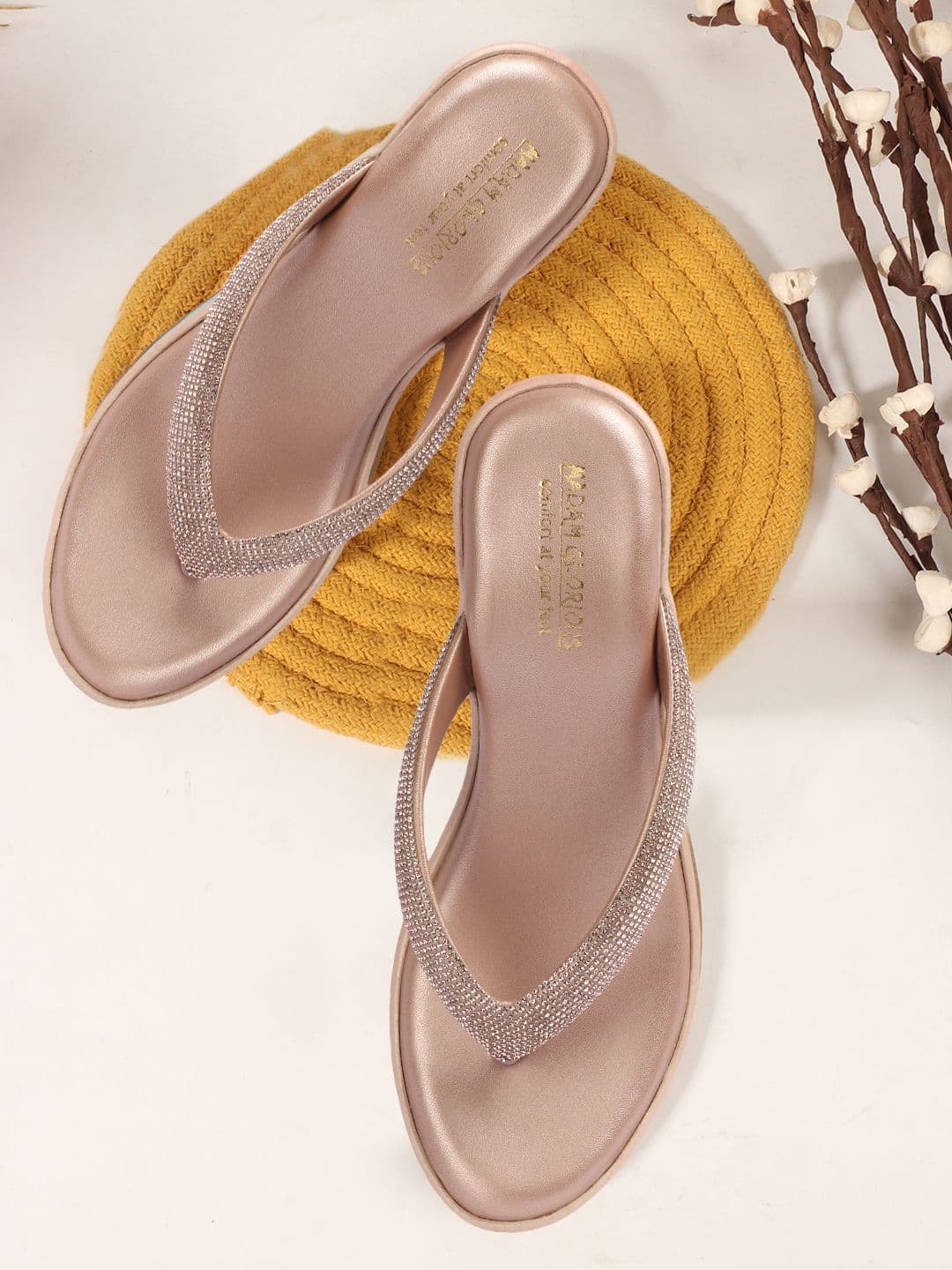 madam glorious Women Embellished Block Heels Sandals - view 1
