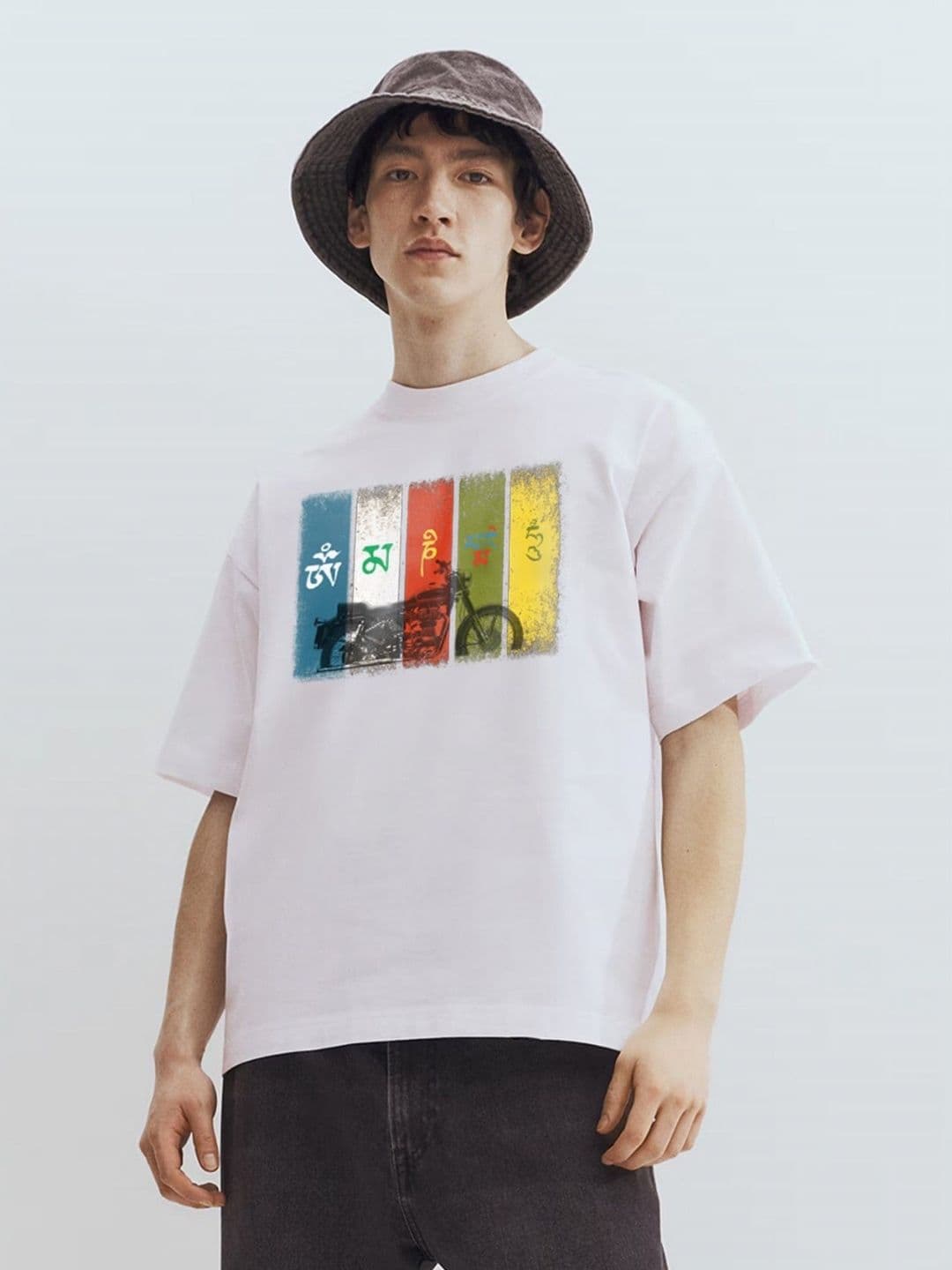 TOGS & TERRE Men Graphic Printed Round Neck Cotton Oversized T-shirt - view 1