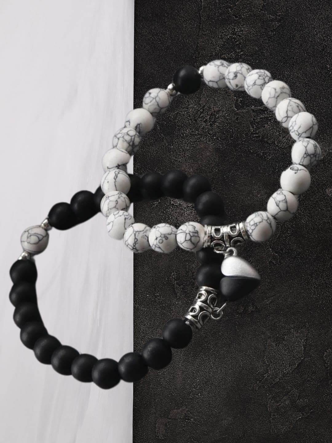 Vivnits Unisex Set Of 2 Artificial Beaded Elasticated Bracelets - view 1