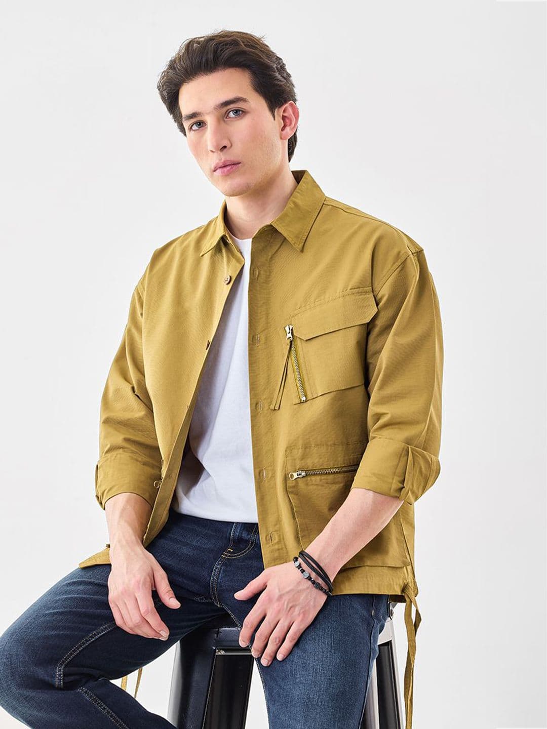 Snitch Men Spread Collar Solid Tailored Jacket - view 1