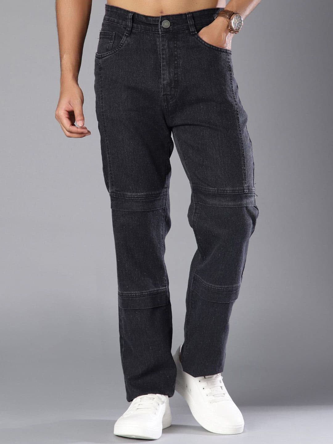 V-Mart Men Regular Fit Mid-Rise Light Fade Jeans - view 1