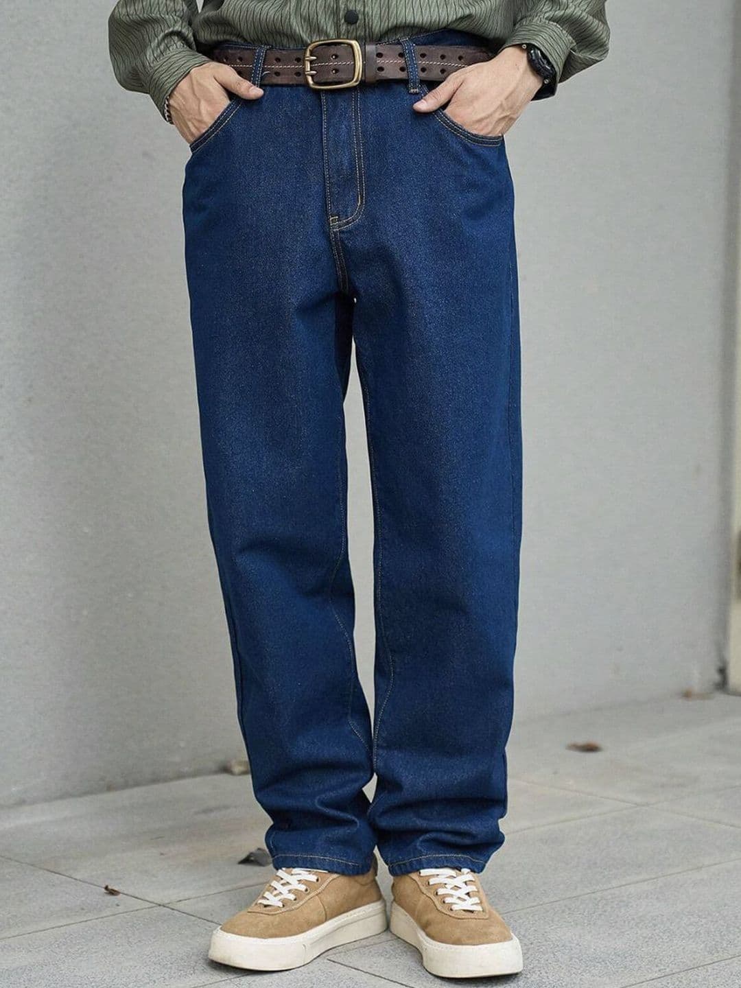 MASTERLY WEFT Men Straight Fit Mid-Rise Stretchable Jeans - view 1