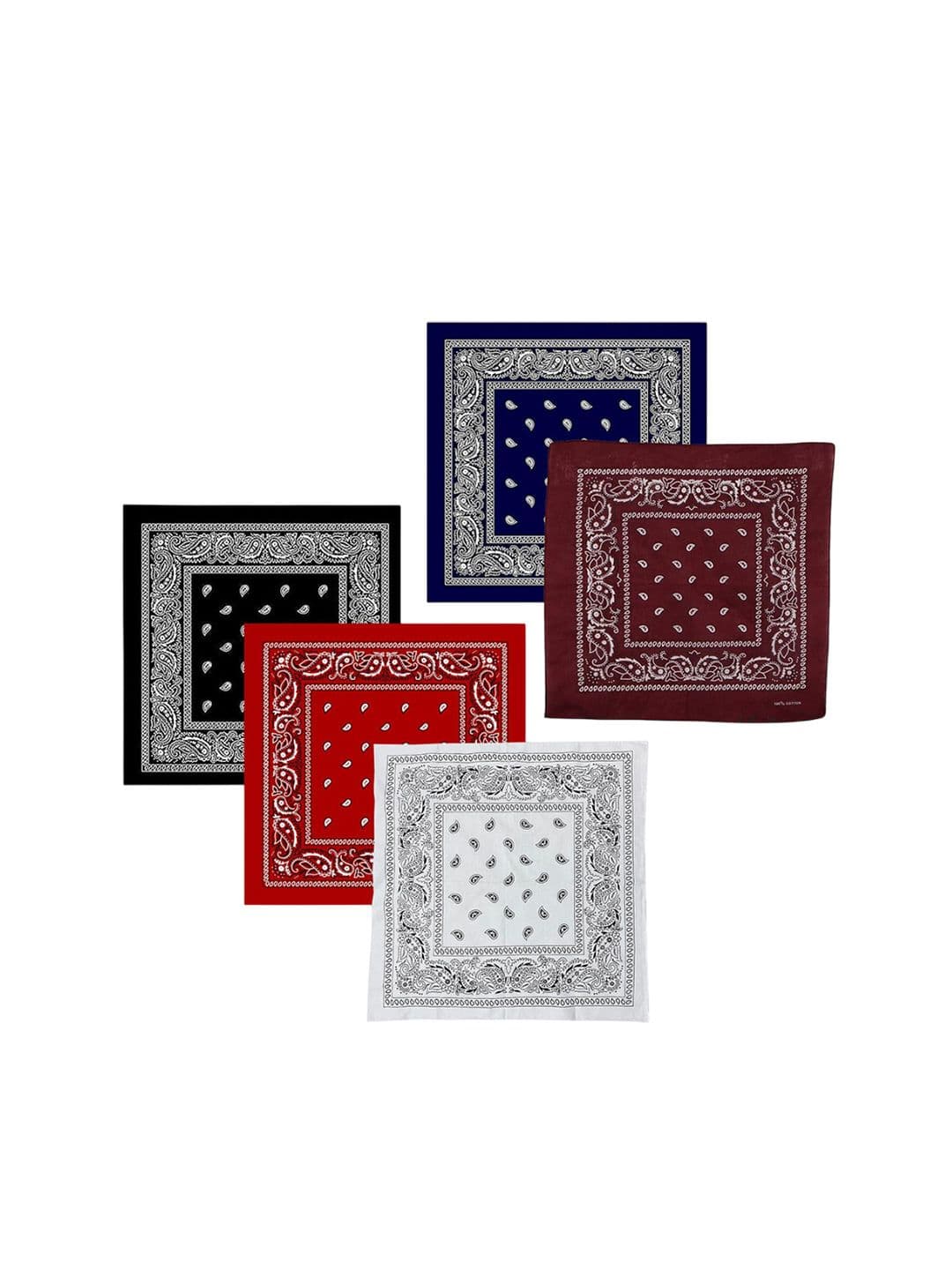 S4S Unisex Pack of 5 Printed Pure Cotton Bandana Headband - view 1