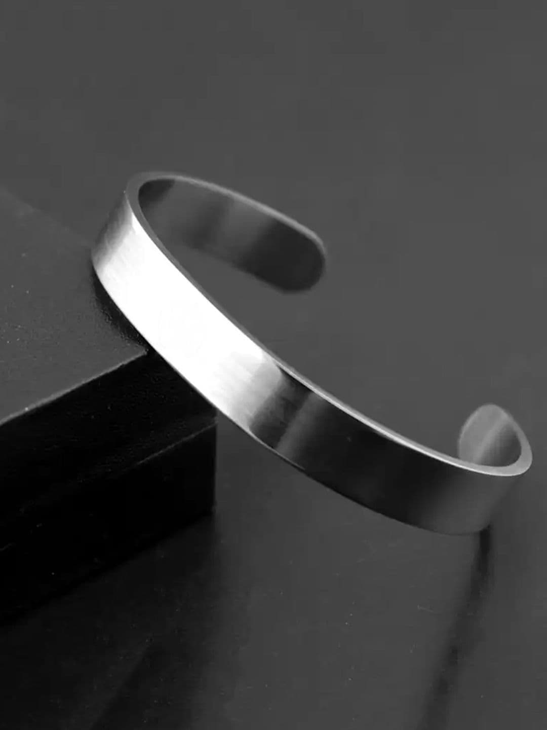 Vivnits Unisex Silver Plated Cuff Bracelet - view 1