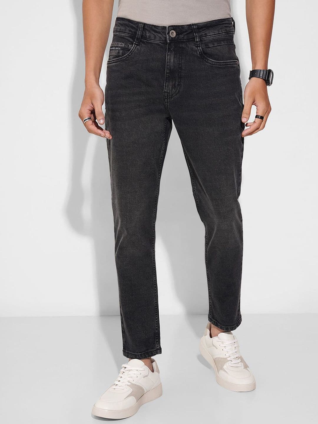SF JEANS by Pantaloons Men Slim Fit Mid-Rise Mildly Distressed Heavy Fade Jeans - view 1